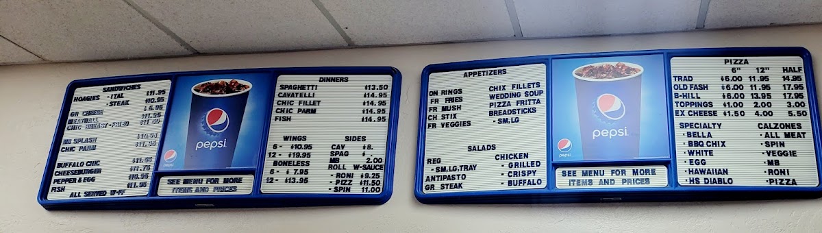 Menu Belleria Pizza Wick-1